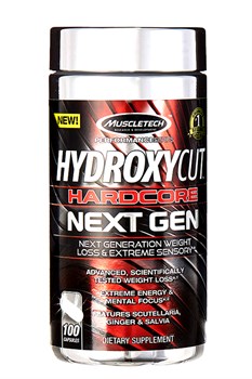 MUSCLETECH Hydroxycut Hardcore Next Gen, 100 caps. - фото 5611