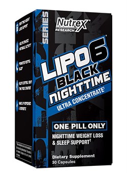 NUTREX	Lipo 6 Black Night Time Ultra Concentrated, 30 caps. - фото 6024