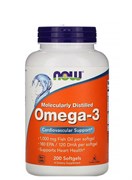 NOW Omega-3  1000 mg, 200 капс.